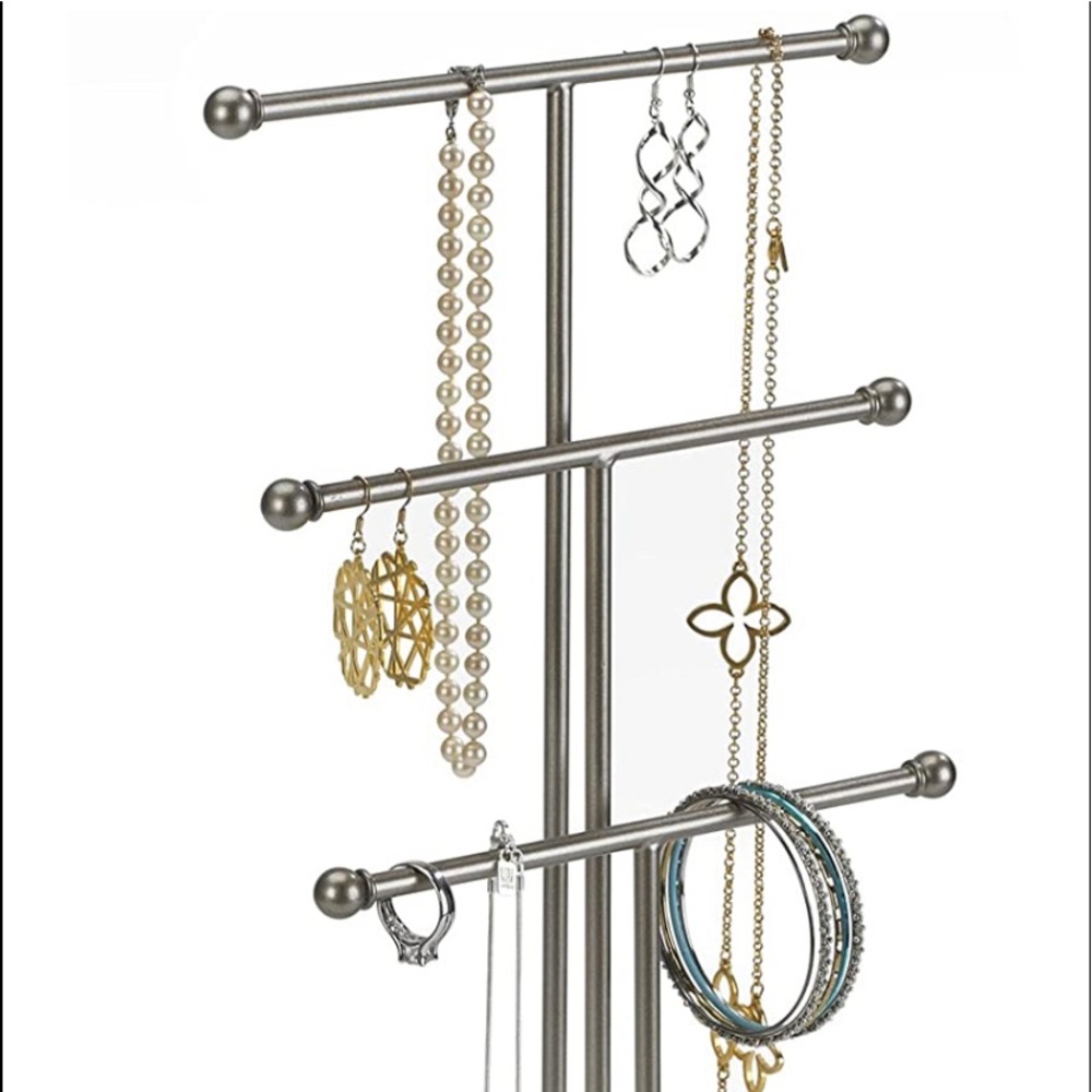 Umbra Brand New Silver Chrome 3 Jewelry Stand